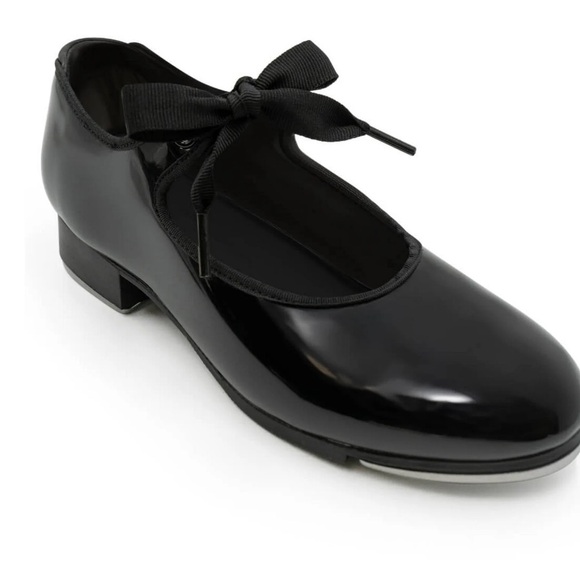 Capezio Black Patent Tap Shoes N625 - Picture 1 of 11